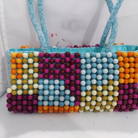 NWT Made in India Beaded Handbag 70's Era Style - Picture 2 of 6